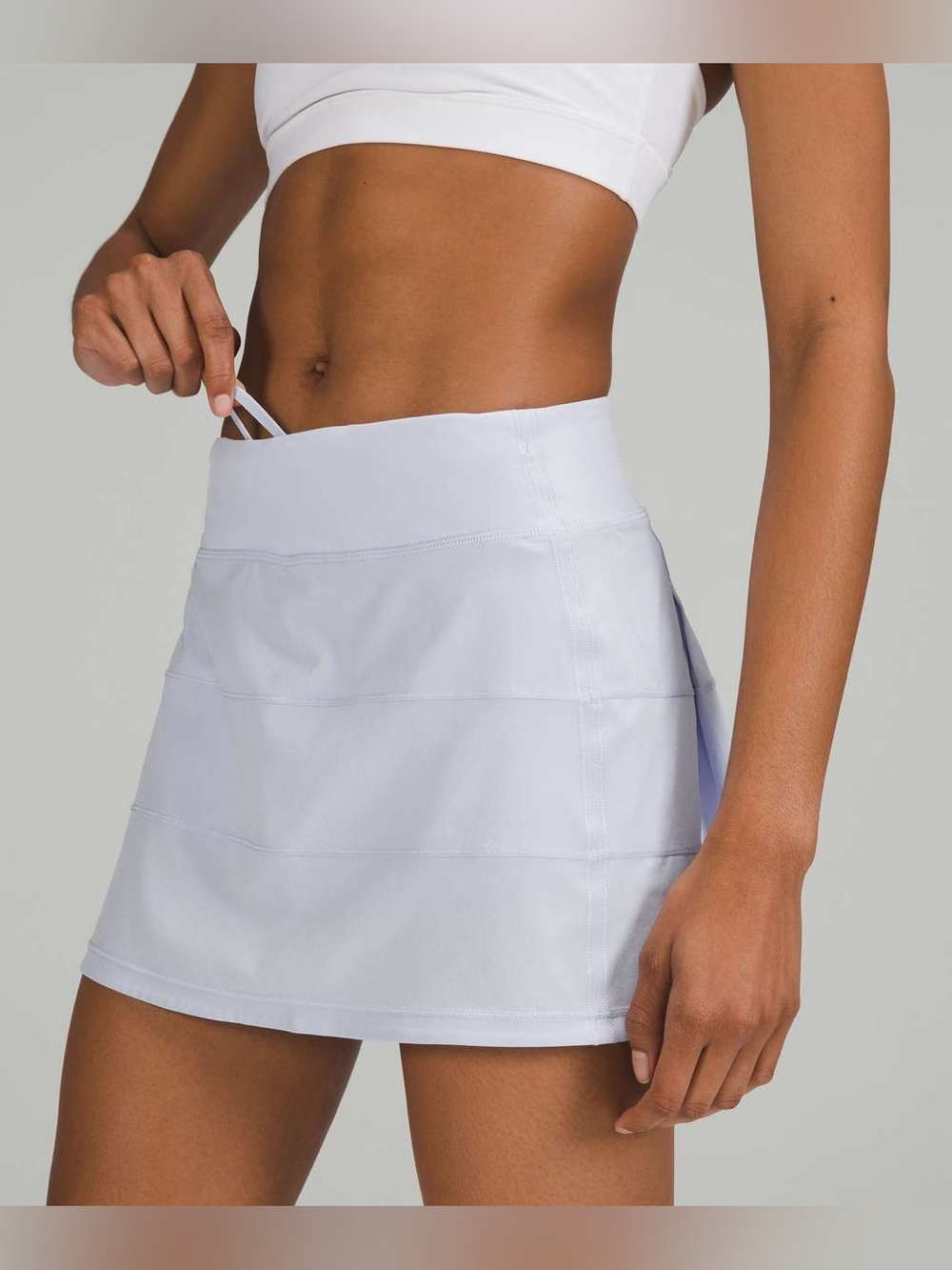 🆕 Lululemon Pace Rival Mid-Rise Skirt *Long in Pastel Blue Size 8 Medium Rise
